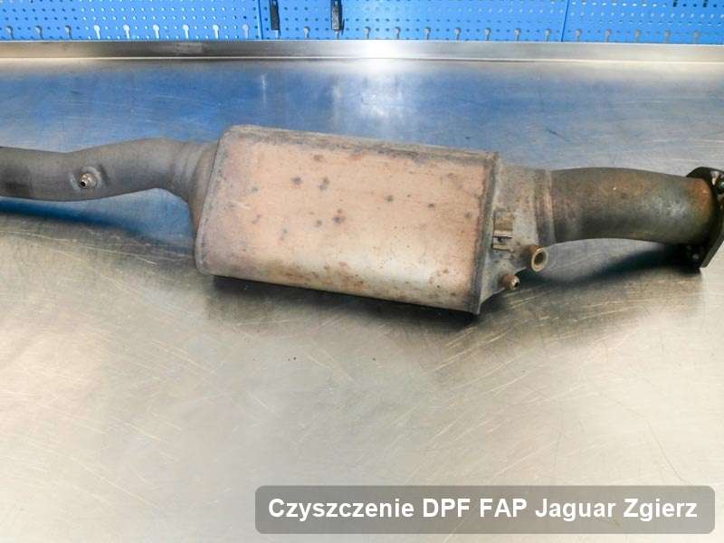 Filtr DPF układu redukcji emisji spalin do samochodu marki Jaguar w Zgierzu naprawiony w dedykowanym urządzeniu, gotowy do zamontowania