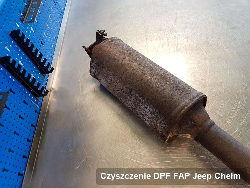 Filtr cząstek stałych FAP do samochodu marki Jeep w Chełmie dopalony na specjalistycznej maszynie, gotowy do instalacji