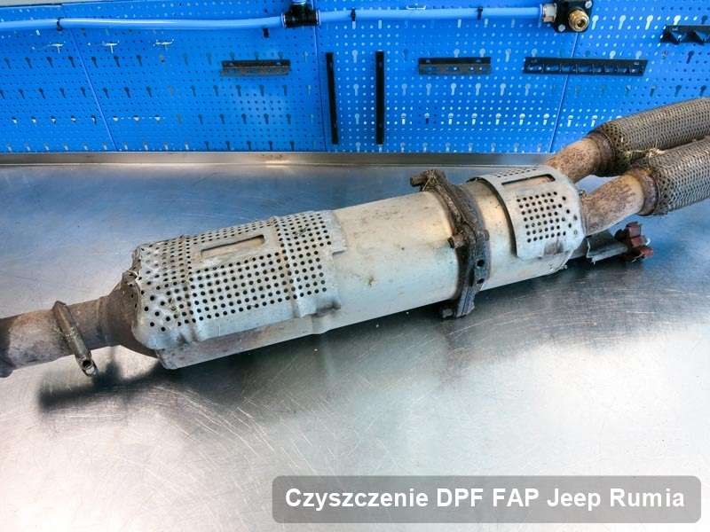 Filtr cząstek stałych do samochodu marki Jeep w Rumi wyczyszczony na specjalistycznej maszynie, gotowy spakowania