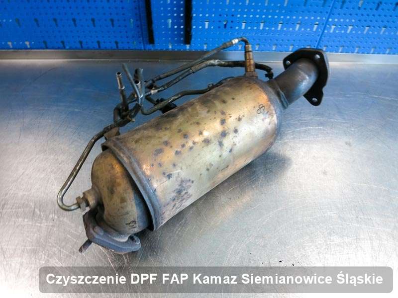 Filtr DPF do samochodu marki Kamaz w Siemianowicach Śląskich wyremontowany na specjalnej maszynie, gotowy do zamontowania