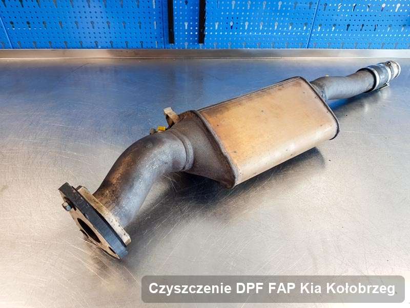 Filtr cząstek stałych DPF I FAP do samochodu marki Kia w Kołobrzegu naprawiony na specjalnej maszynie, gotowy do zamontowania
