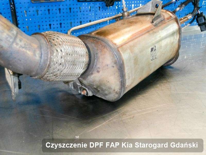 Filtr DPF do samochodu marki Kia w Starogardzie Gdańskim zregenerowany na specjalistycznej maszynie, gotowy do zamontowania