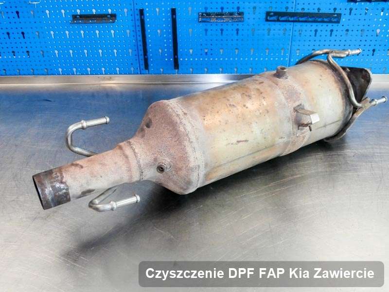 Filtr DPF układu redukcji emisji spalin do samochodu marki Kia w Zawierciu wyremontowany w specjalnym urządzeniu, gotowy do instalacji
