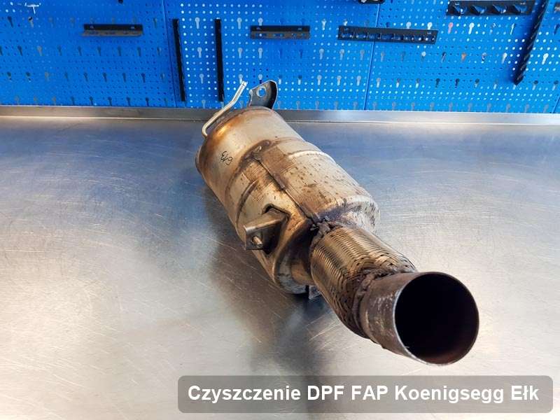 Filtr cząstek stałych DPF do samochodu marki Koenigsegg w Ełku dopalony na specjalistycznej maszynie, gotowy do montażu
