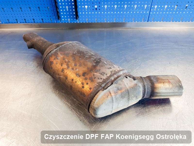 Filtr DPF układu redukcji emisji spalin do samochodu marki Koenigsegg w Ostrołęce zregenerowany na dedykowanej maszynie, gotowy do instalacji
