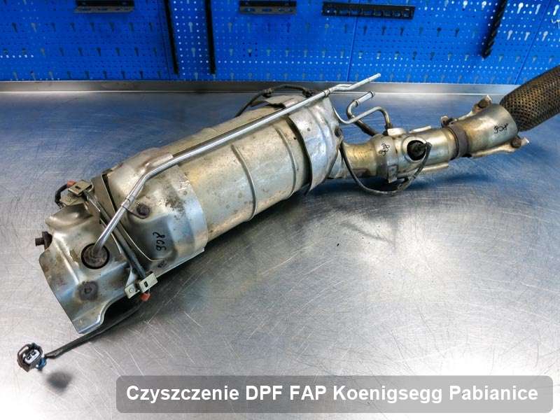 Filtr FAP do samochodu marki Koenigsegg w Pabianicach dopalony na odpowiedniej maszynie, gotowy do instalacji