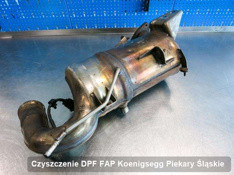 Filtr cząstek stałych do samochodu marki Koenigsegg w Piekarach Śląskich dopalony na dedykowanej maszynie, gotowy do wysyłki