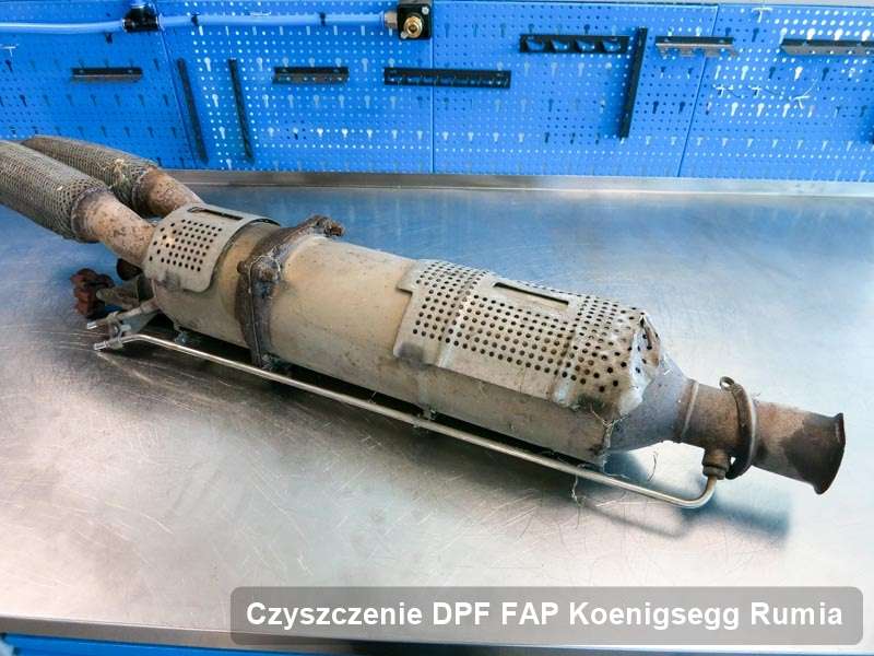 Filtr DPF do samochodu marki Koenigsegg w Rumi wypalony w specjalistycznym urządzeniu, gotowy do zamontowania