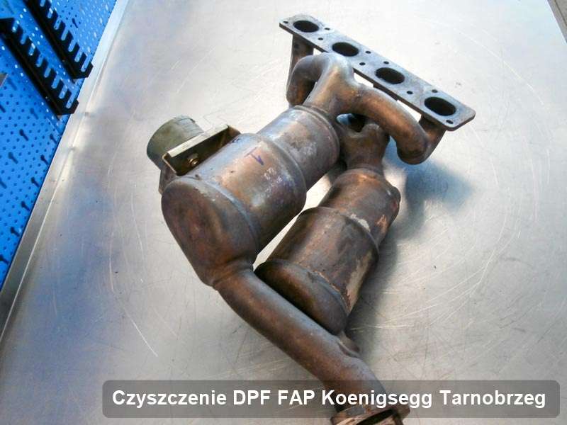 Filtr cząstek stałych do samochodu marki Koenigsegg w Tarnobrzegu oczyszczony w dedykowanym urządzeniu, gotowy do zamontowania