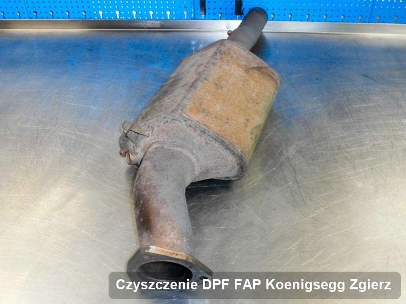 Filtr cząstek stałych DPF I FAP do samochodu marki Koenigsegg w Zgierzu naprawiony na specjalnej maszynie, gotowy do zamontowania