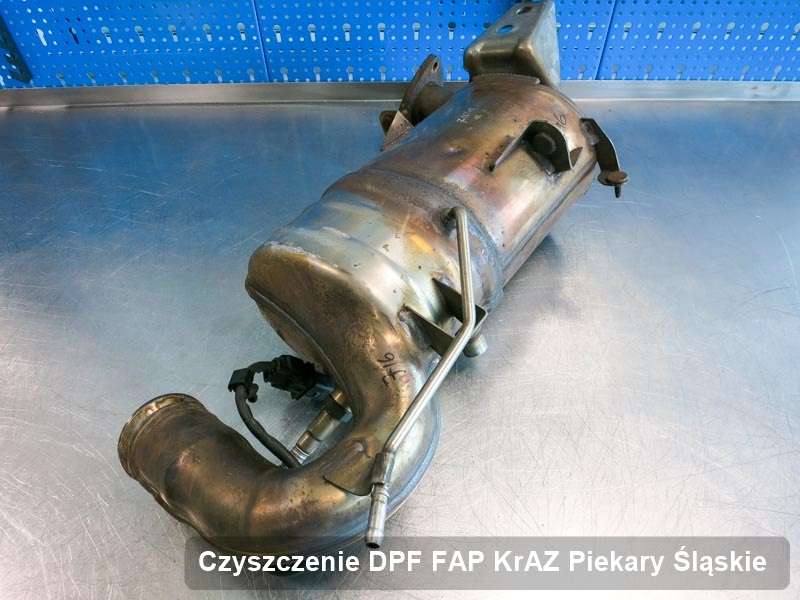 Filtr cząstek stałych DPF do samochodu marki KrAZ w Piekarach Śląskich oczyszczony na specjalnej maszynie, gotowy do montażu