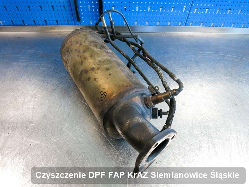 Filtr DPF i FAP do samochodu marki KrAZ w Siemianowicach Śląskich wypalony na specjalistycznej maszynie, gotowy do wysyłki