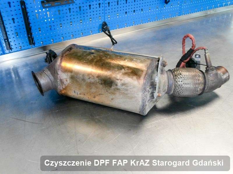 Filtr FAP do samochodu marki KrAZ w Starogardzie Gdańskim dopalony w specjalnym urządzeniu, gotowy spakowania