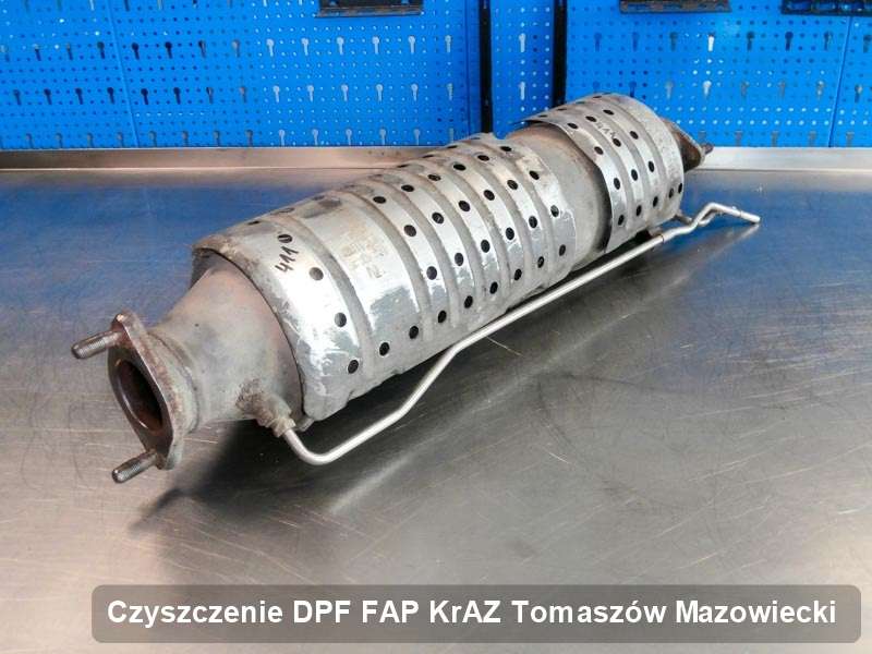 Filtr DPF układu redukcji emisji spalin do samochodu marki KrAZ w Tomaszowie Mazowieckim naprawiony w dedykowanym urządzeniu, gotowy do wysyłki