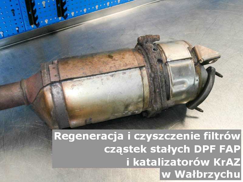 Czyszczony filtr cząstek stałych DPF/FAP marki KrAZ, w pracowni laboratoryjnej, w Wałbrzychu.