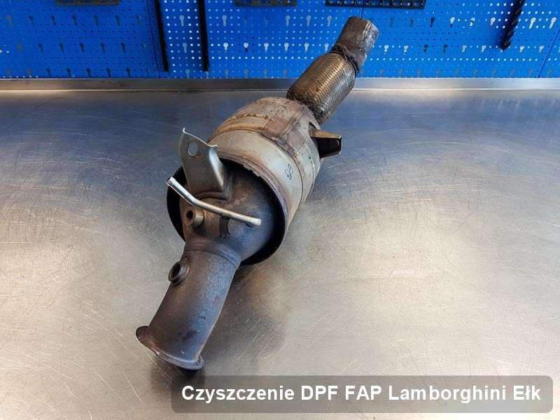 Filtr cząstek stałych DPF I FAP do samochodu marki Lamborghini w Ełku dopalony w dedykowanym urządzeniu, gotowy do montażu