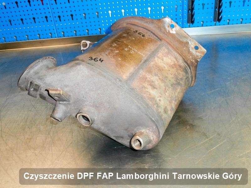 Filtr cząstek stałych DPF I FAP do samochodu marki Lamborghini w Tarnowskich Górach wypalony na specjalistycznej maszynie, gotowy do montażu
