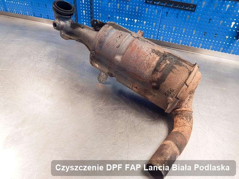 Filtr DPF układu redukcji emisji spalin do samochodu marki Lancia w Białej Podlaskiej naprawiony w dedykowanym urządzeniu, gotowy do montażu