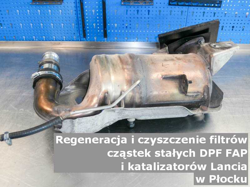 Płukany filtr cząstek stałych FAP marki Lancia, w pracowni laboratoryjnej, w Płocku.