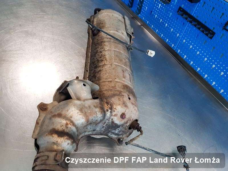 Filtr DPF układu redukcji emisji spalin do samochodu marki Land Rover w Łomży wyczyszczony w dedykowanym urządzeniu, gotowy do montażu