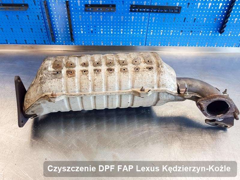 Filtr DPF do samochodu marki Lexus w Kędzierzynie-Koźlu wyczyszczony na specjalistycznej maszynie, gotowy do montażu
