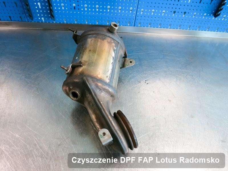 Filtr cząstek stałych DPF do samochodu marki Lotus w Radomsku zregenerowany w dedykowanym urządzeniu, gotowy do wysyłki