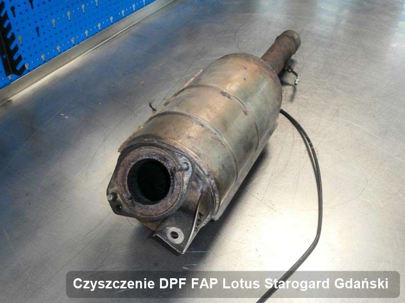 Filtr cząstek stałych DPF I FAP do samochodu marki Lotus w Starogardzie Gdańskim wyczyszczony w specjalnym urządzeniu, gotowy do wysyłki