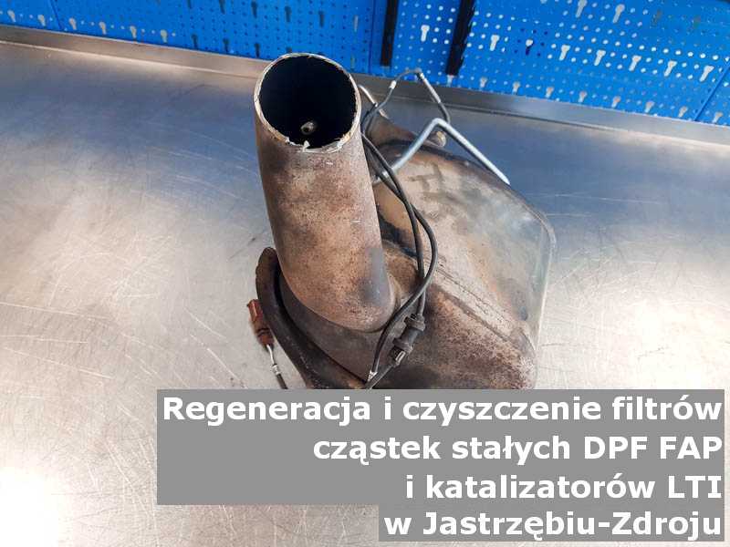 Płukany katalizator marki LTI, na stole, w Jastrzębiu-Zdroju.