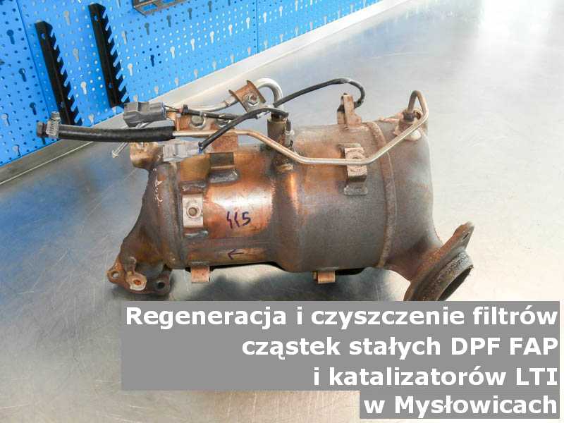 Umyty katalizator utleniający marki LTI, w specjalistycznej pracowni, w Mysłowicach.