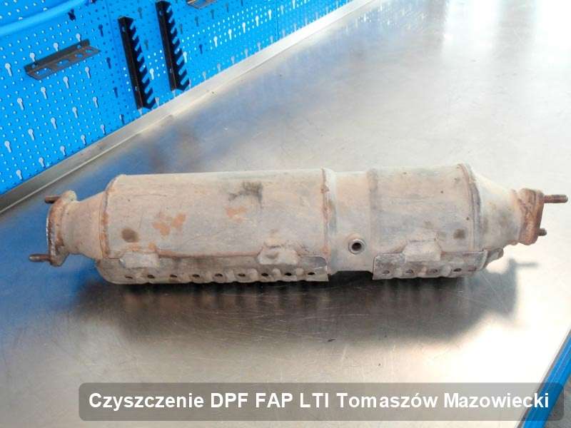 Filtr DPF do samochodu marki LTI w Tomaszowie Mazowieckim dopalony na specjalistycznej maszynie, gotowy do wysyłki