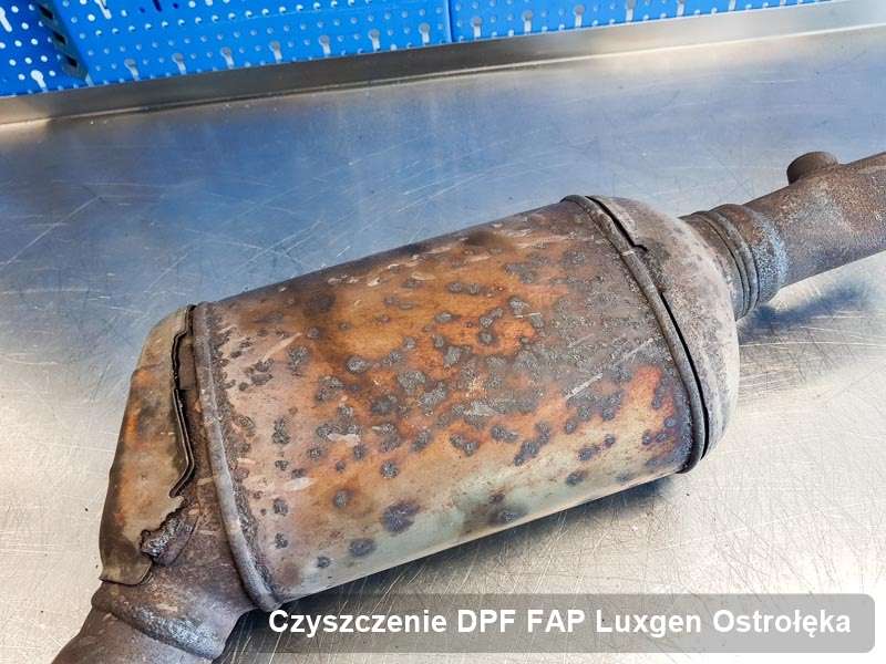 Filtr FAP do samochodu marki Luxgen w Ostrołęce wypalony na specjalistycznej maszynie, gotowy spakowania