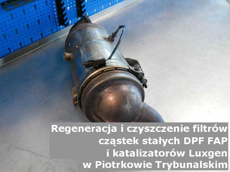 Myty filtr FAP marki Luxgen, w warsztatowym laboratorium, w Piotrkowie Trybunalskim.