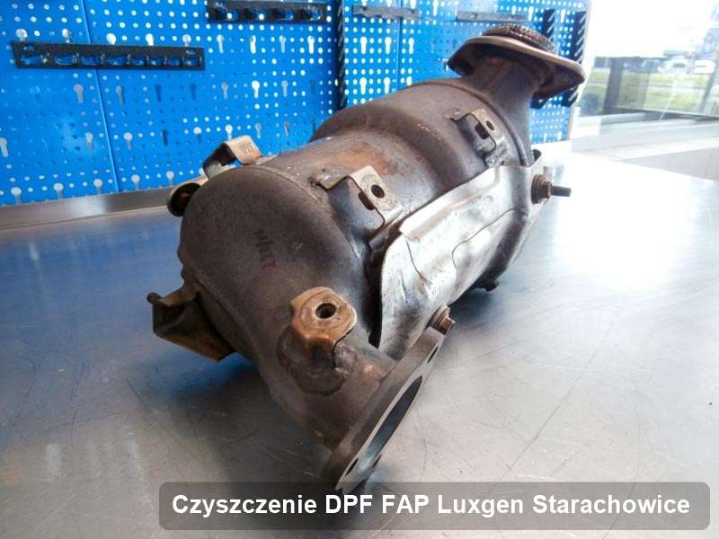 Filtr cząstek stałych do samochodu marki Luxgen w Starachowicach naprawiony w specjalnym urządzeniu, gotowy do wysyłki