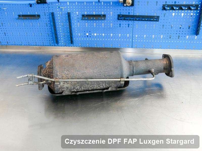 Filtr cząstek stałych DPF do samochodu marki Luxgen w Stargardzie oczyszczony na odpowiedniej maszynie, gotowy do zamontowania