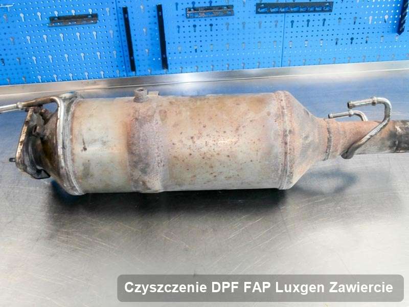 Filtr DPF układu redukcji emisji spalin do samochodu marki Luxgen w Zawierciu dopalony na specjalistycznej maszynie, gotowy do wysyłki