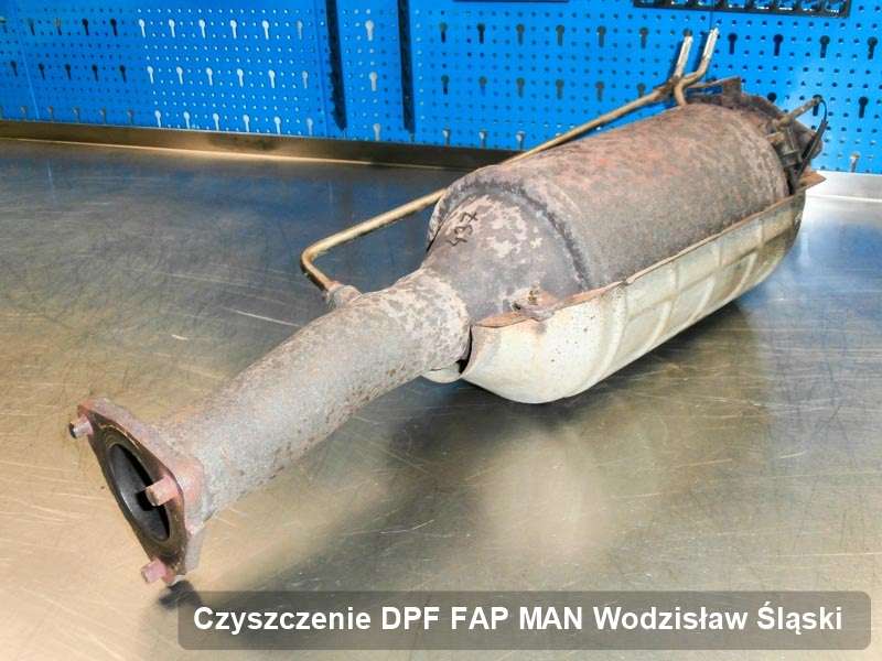Filtr cząstek stałych FAP do samochodu marki MAN w Wodzisławiu Śląskim zregenerowany w specjalnym urządzeniu, gotowy do zamontowania