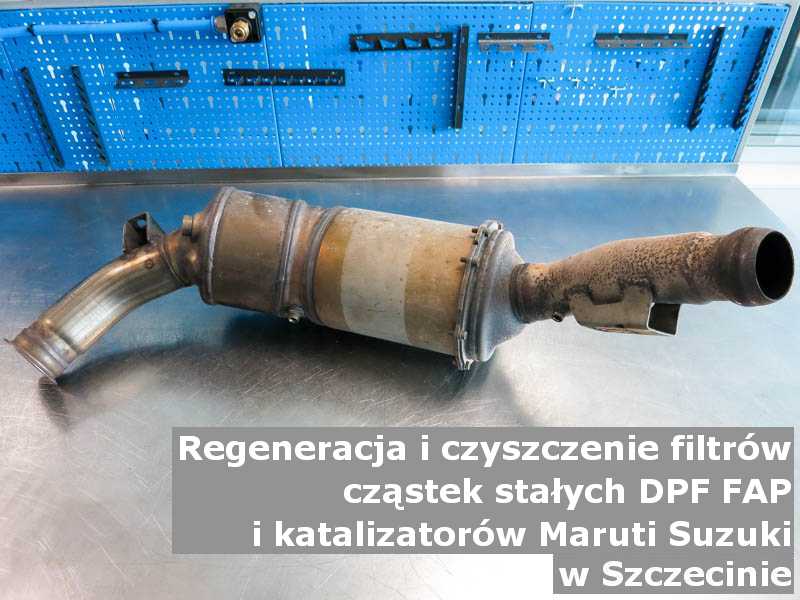 Zregenerowany katalizator samochodowy marki Maruti Suzuki, w pracowni regeneracji, w Szczecinie.