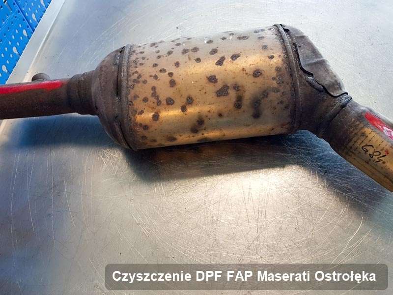 Filtr cząstek stałych DPF do samochodu marki Maserati w Ostrołęce wyczyszczony na odpowiedniej maszynie, gotowy do instalacji