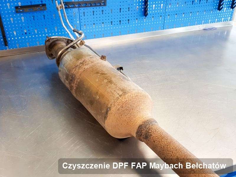 Filtr cząstek stałych FAP do samochodu marki Maybach w Bełchatowie naprawiony w specjalistycznym urządzeniu, gotowy do montażu