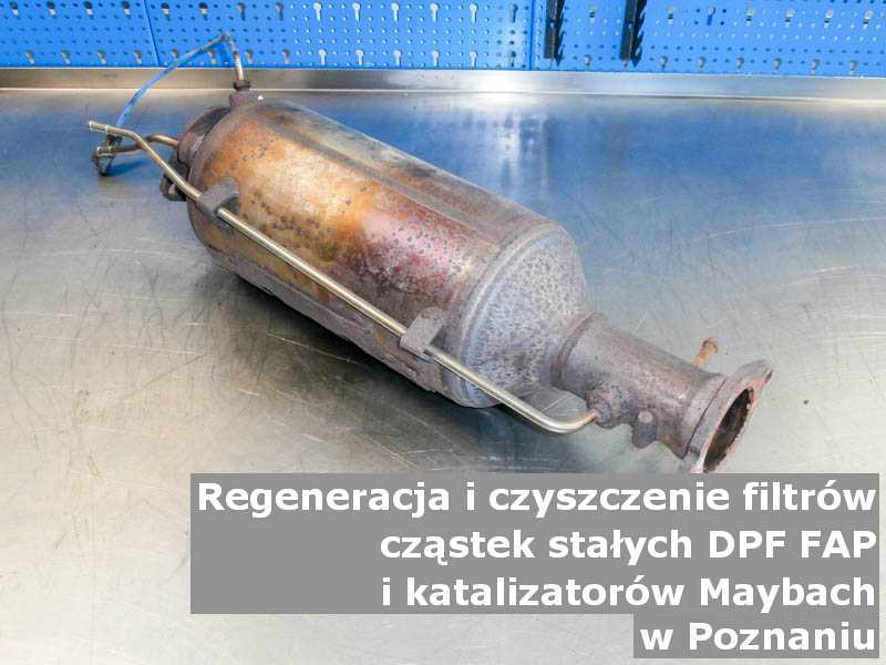 Myty katalizator SCR marki Maybach, w warsztacie, w Poznaniu.