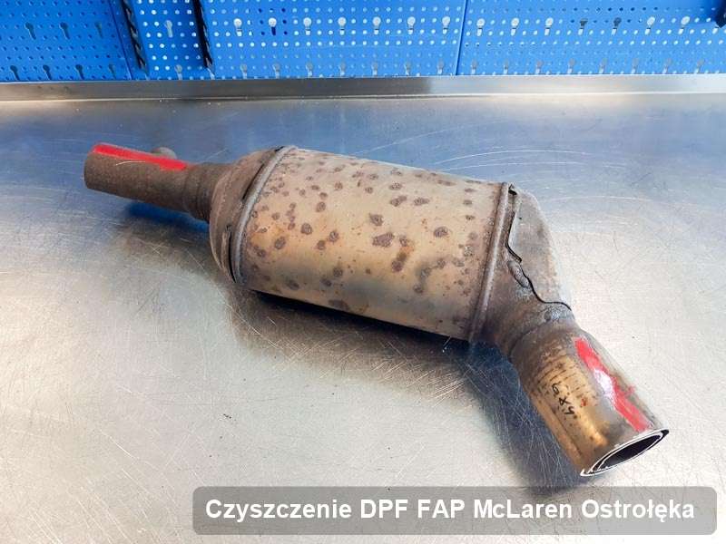 Filtr cząstek stałych DPF I FAP do samochodu marki McLaren w Ostrołęce wyczyszczony w dedykowanym urządzeniu, gotowy do montażu