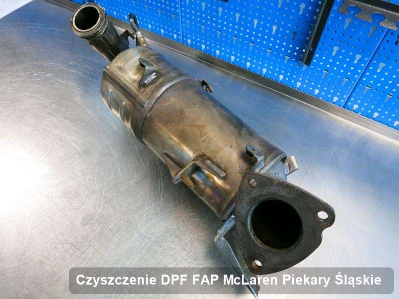 Filtr FAP do samochodu marki McLaren w Piekarach Śląskich zregenerowany w dedykowanym urządzeniu, gotowy do zamontowania