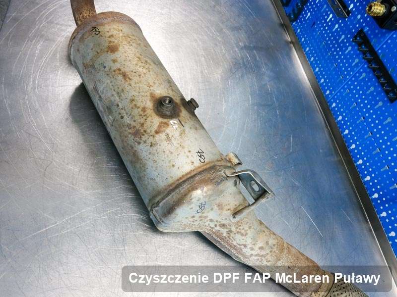 Filtr cząstek stałych FAP do samochodu marki McLaren w Puławach wyremontowany w specjalistycznym urządzeniu, gotowy do instalacji