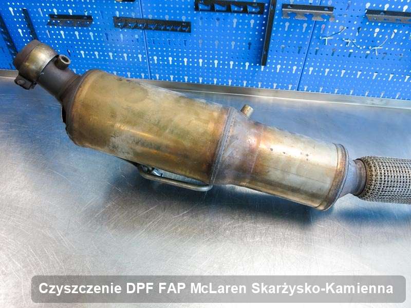 Filtr cząstek stałych do samochodu marki McLaren w Skarżysku-Kamiennej wyczyszczony w dedykowanym urządzeniu, gotowy do instalacji