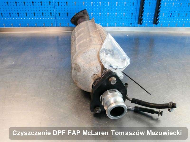 Filtr cząstek stałych FAP do samochodu marki McLaren w Tomaszowie Mazowieckim zregenerowany na specjalistycznej maszynie, gotowy do wysyłki