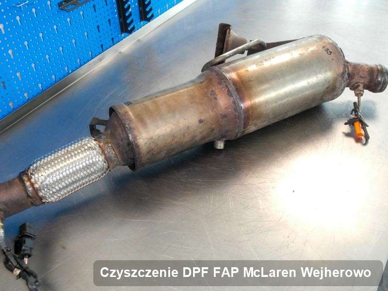 Filtr DPF do samochodu marki McLaren w Wejherowie wypalony w specjalnym urządzeniu, gotowy spakowania