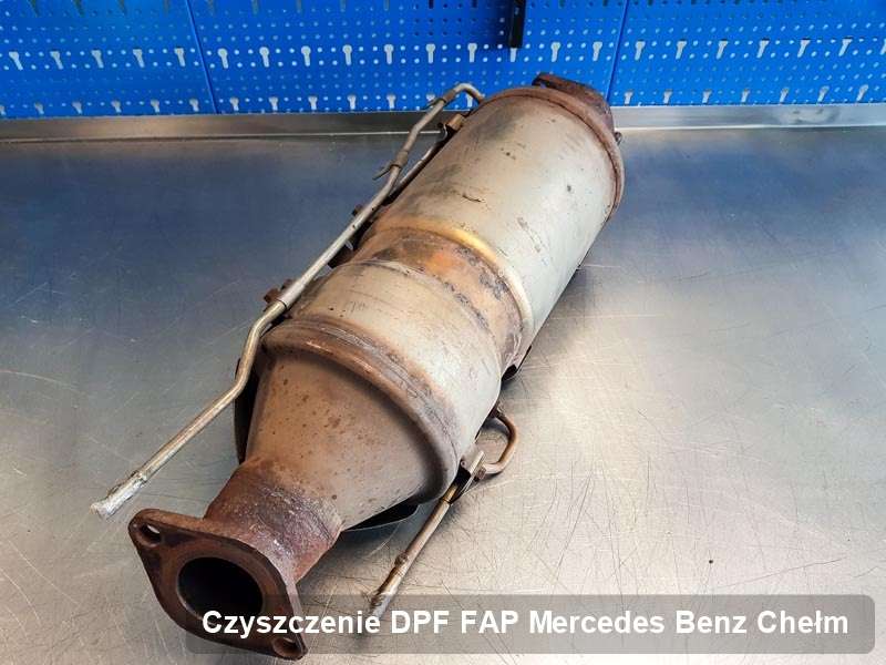 Filtr FAP do samochodu marki Mercedes Benz w Chełmie wyczyszczony na specjalistycznej maszynie, gotowy do zamontowania