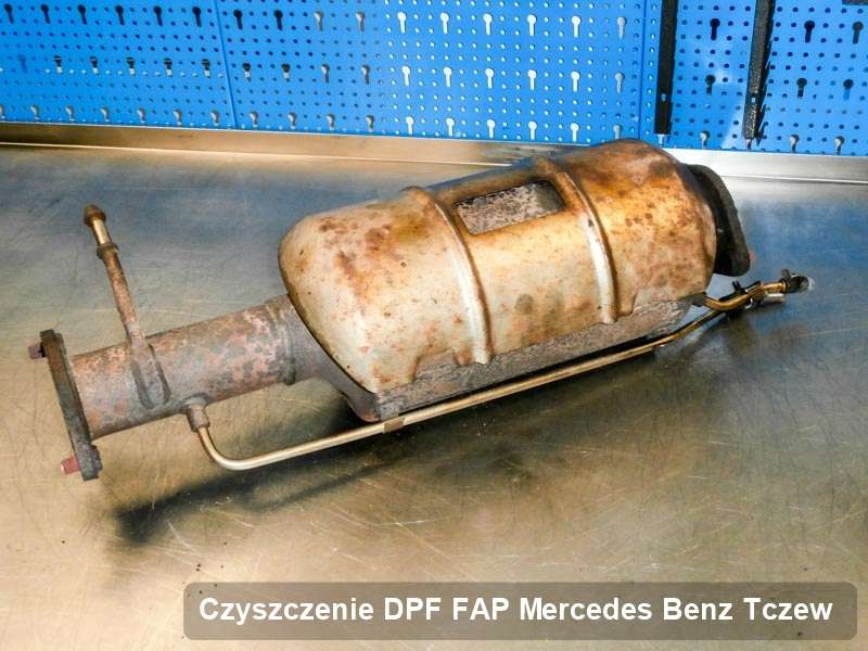 Filtr cząstek stałych DPF I FAP do samochodu marki Mercedes Benz w Tczewie naprawiony na odpowiedniej maszynie, gotowy do montażu
