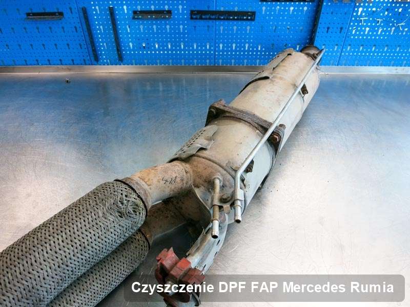 Filtr cząstek stałych FAP do samochodu marki Mercedes w Rumi wyczyszczony w dedykowanym urządzeniu, gotowy do wysyłki