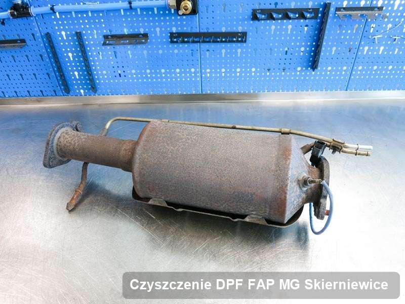Filtr DPF do samochodu marki MG w Skierniewicach dopalony na specjalistycznej maszynie, gotowy do wysyłki